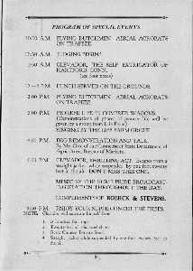 Program of special events at the 1934 Cannon Grange fair.