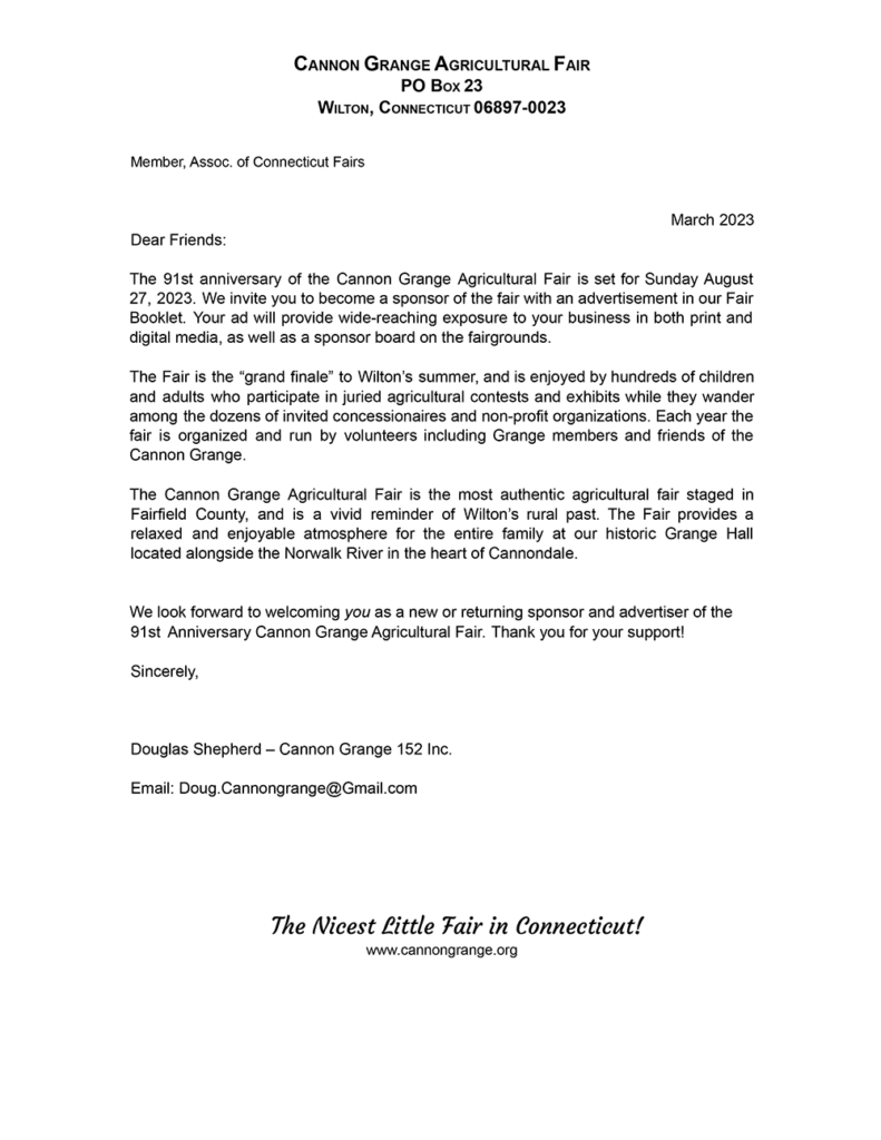 2023 Advertiser Letter