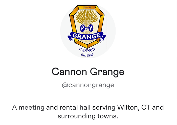 Cannon Grange Venmo address